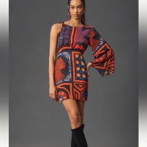 Farm Rio One Shoulder Mini Dress NWOT XS